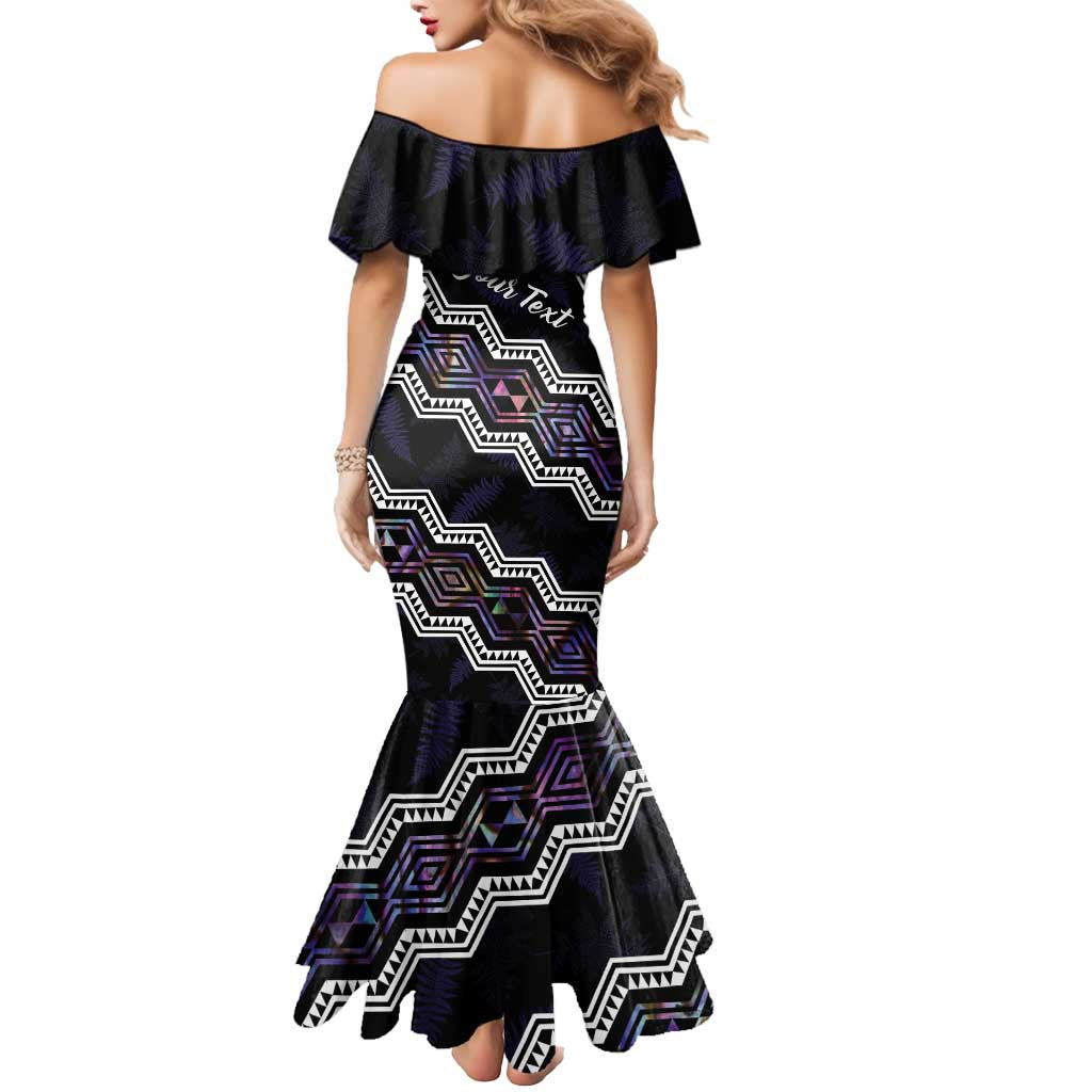Personalised Taniko Aotearoa Mix Paua Shell Mermaid Dress Niho Taniwha Lilac Glitter