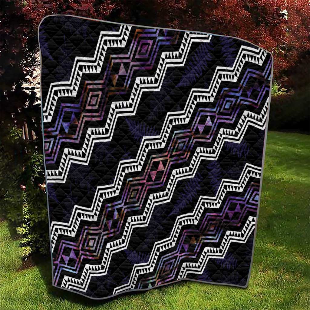Personalised Taniko Aotearoa Mix Paua Shell Quilt Niho Taniwha Lilac Glitter LT01 - Polynesian Pride