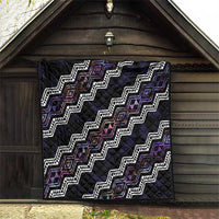 Personalised Taniko Aotearoa Mix Paua Shell Quilt Niho Taniwha Lilac Glitter LT01 - Polynesian Pride