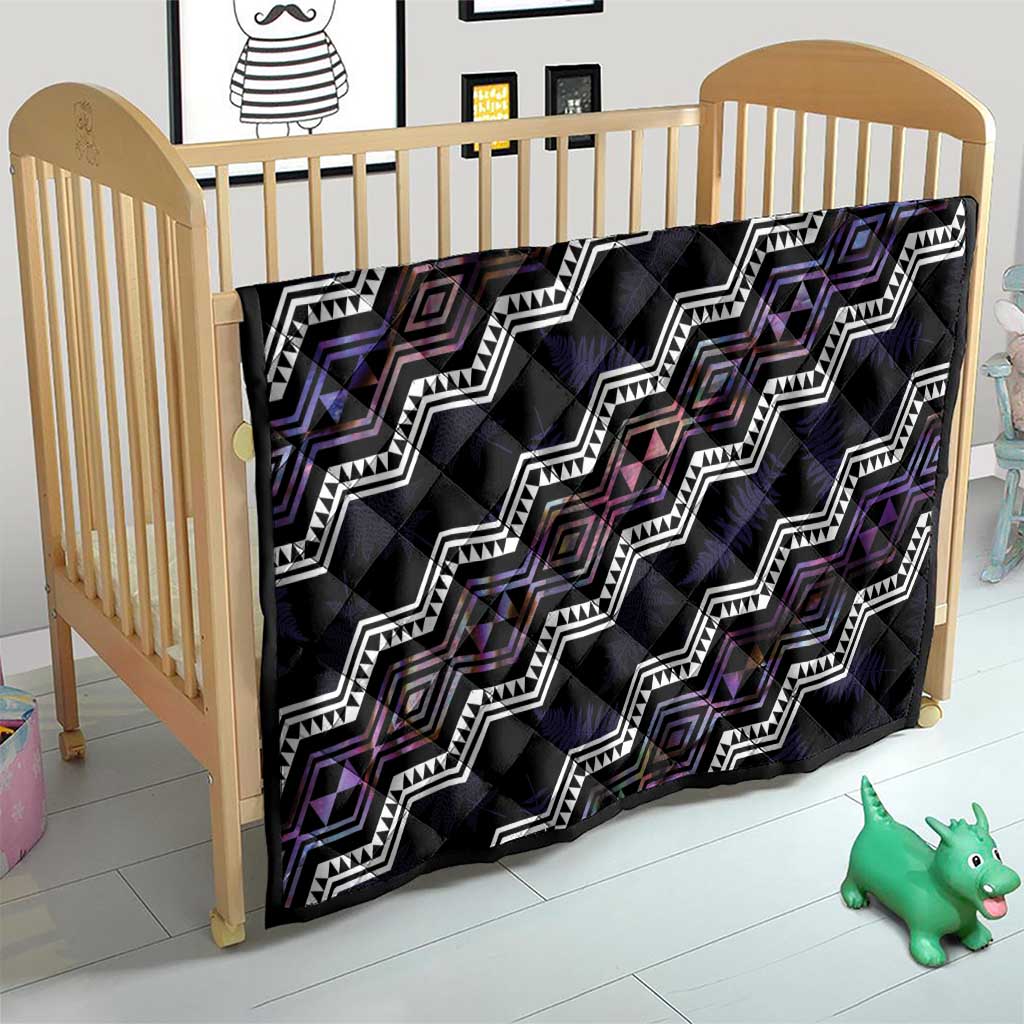 Personalised Taniko Aotearoa Mix Paua Shell Quilt Niho Taniwha Lilac Glitter LT01 - Polynesian Pride