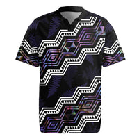 Personalised Taniko Aotearoa Mix Paua Shell Rugby Jersey Niho Taniwha Lilac Glitter LT01 Purple - Polynesian Pride