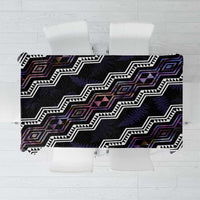 Personalised Taniko Aotearoa Mix Paua Shell Tablecloth Niho Taniwha Lilac Glitter LT01 Purple - Polynesian Pride