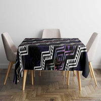 Personalised Taniko Aotearoa Mix Paua Shell Tablecloth Niho Taniwha Lilac Glitter LT01 - Polynesian Pride