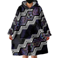 Personalised Taniko Aotearoa Mix Paua Shell Wearable Blanket Hoodie Niho Taniwha Lilac Glitter