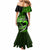 Personalised Hawaii Mermaid Dress Maui Be Strong Kakau Green Version LT01 - Polynesian Pride