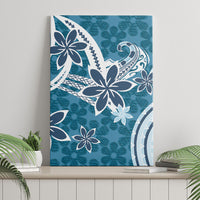 Hawaii Pupuala Plumeria Blue Canvas Wall Art Polynesian Pattern LT01 - Polynesian Pride