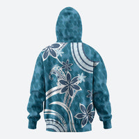 Hawaii Pupuala Plumeria Blue Hoodie Polynesian Pattern LT01 - Polynesian Pride
