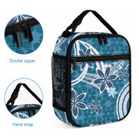 Hawaii Pupuala Plumeria Blue Lunch Bag Polynesian Pattern LT01 - Polynesian Pride