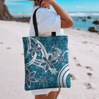 Hawaii Pupuala Plumeria Blue Tote Bag Polynesian Pattern LT01 - Polynesian Pride