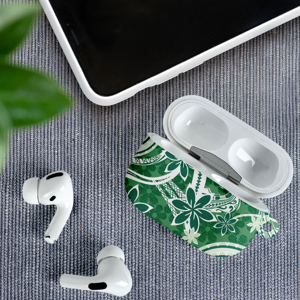 Hawaii Pupuala Plumeria Green AirPods Case Polynesian Pattern LT01 - Polynesian Pride