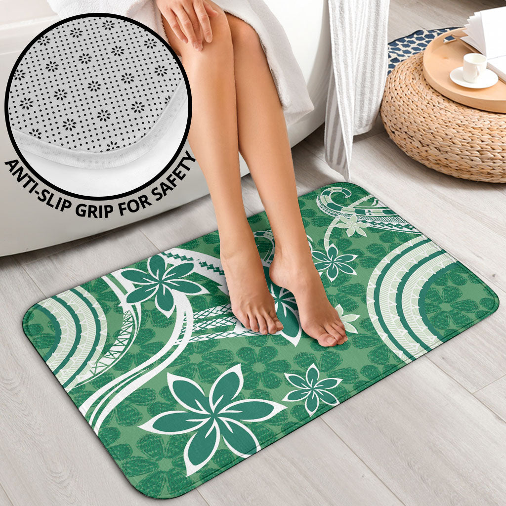 Hawaii Pupuala Plumeria Green Bathroom Set Polynesian Pattern LT01 - Polynesian Pride