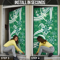 Hawaii Pupuala Plumeria Green Door Cover Polynesian Pattern LT01 - Polynesian Pride