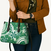 Hawaii Pupuala Plumeria Green Leather Bag Polynesian Pattern LT01 - Polynesian Pride