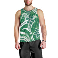 Hawaii Pupuala Plumeria Green Men Tank Top Polynesian Pattern LT01 - Polynesian Pride
