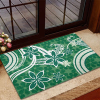 Hawaii Pupuala Plumeria Green Rubber Doormat Polynesian Pattern LT01 - Polynesian Pride