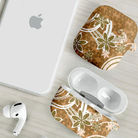 Hawaii Pupuala Plumeria Light Brown AirPods Case Polynesian Pattern LT01 - Polynesian Pride