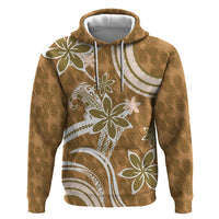 Hawaii Pupuala Plumeria Light Brown Hoodie Polynesian Pattern LT01 Pullover Hoodie Light Brown - Polynesian Pride