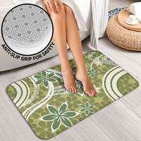 Hawaii Pupuala Plumeria Olive Green Bathroom Set Polynesian Pattern LT01 - Polynesian Pride