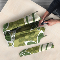 Hawaii Pupuala Plumeria Olive Green Umbrella Polynesian Pattern LT01 - Polynesian Pride