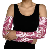 Hawaii Pupuala Plumeria Pink Arm Sleeves Polynesian Pattern LT01 - Polynesian Pride