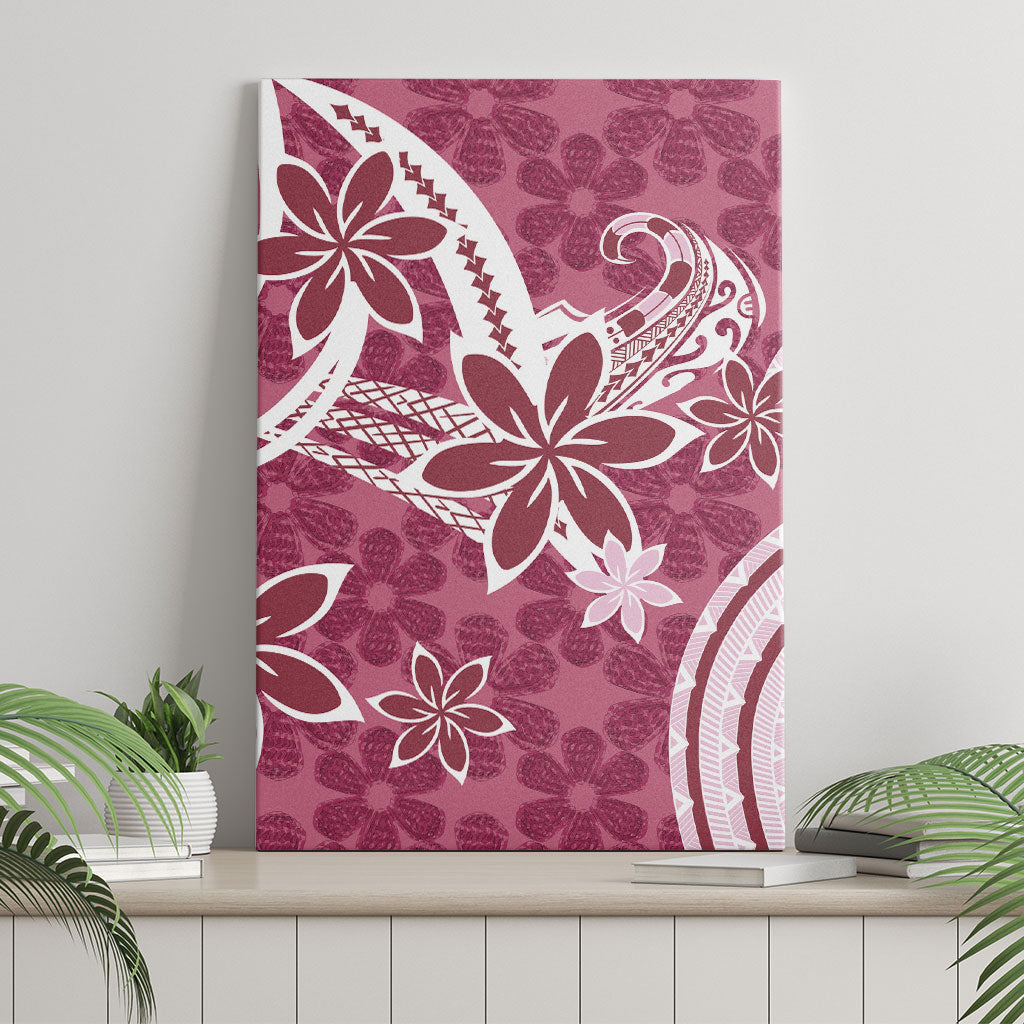 Hawaii Pupuala Plumeria Pink Canvas Wall Art Polynesian Pattern LT01 - Polynesian Pride