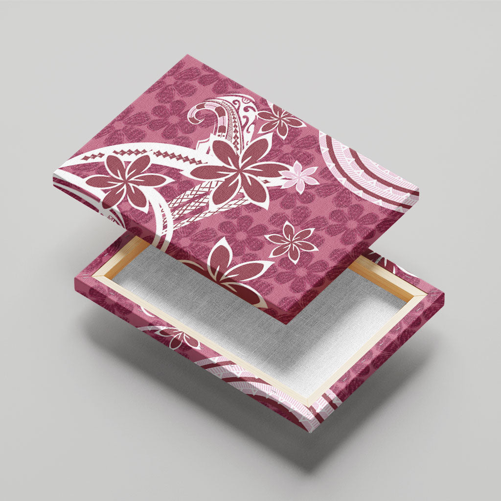 Hawaii Pupuala Plumeria Pink Canvas Wall Art Polynesian Pattern LT01 - Polynesian Pride