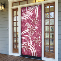 Hawaii Pupuala Plumeria Pink Door Cover Polynesian Pattern LT01 - Polynesian Pride
