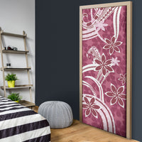 Hawaii Pupuala Plumeria Pink Door Cover Polynesian Pattern LT01 - Polynesian Pride