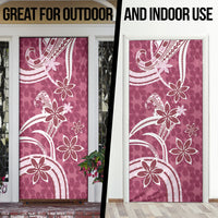 Hawaii Pupuala Plumeria Pink Door Cover Polynesian Pattern LT01 - Polynesian Pride