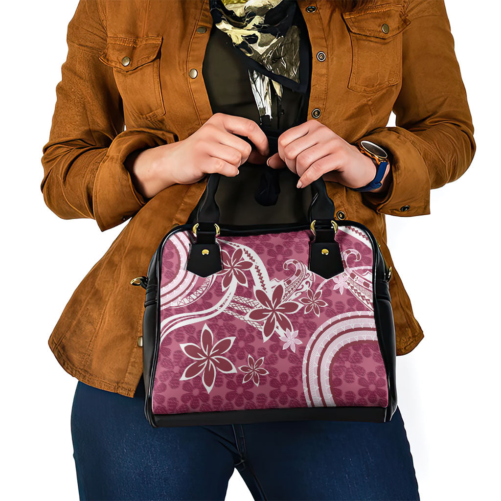 Hawaii Pupuala Plumeria Pink Shoulder Handbag Polynesian Pattern LT01 - Polynesian Pride
