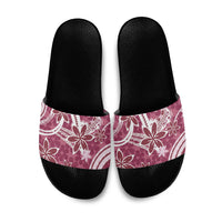 Hawaii Pupuala Plumeria Pink Slide Sandals Polynesian Pattern LT01 Pink - Polynesian Pride