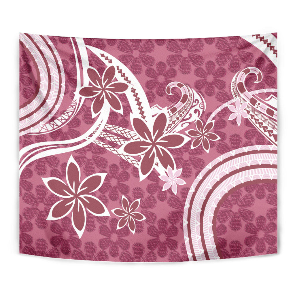 Hawaii Pupuala Plumeria Pink Tapestry Polynesian Pattern LT01 - Polynesian Pride