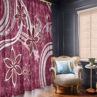 Hawaii Pupuala Plumeria Pink Window Curtain Polynesian Pattern LT01 - Polynesian Pride