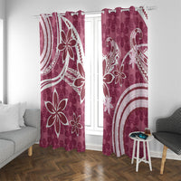 Hawaii Pupuala Plumeria Pink Window Curtain Polynesian Pattern LT01 With Grommets Pink - Polynesian Pride