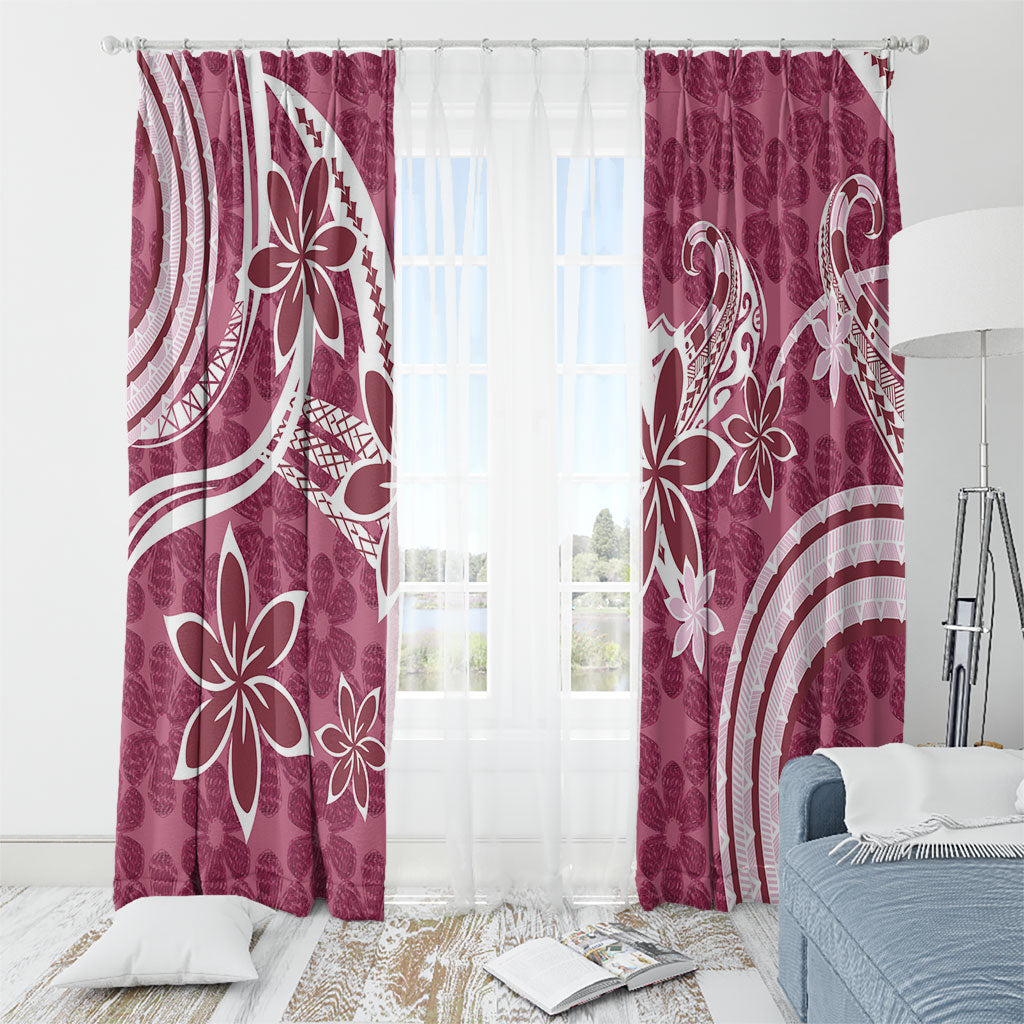 Hawaii Pupuala Plumeria Pink Window Curtain Polynesian Pattern LT01 - Polynesian Pride