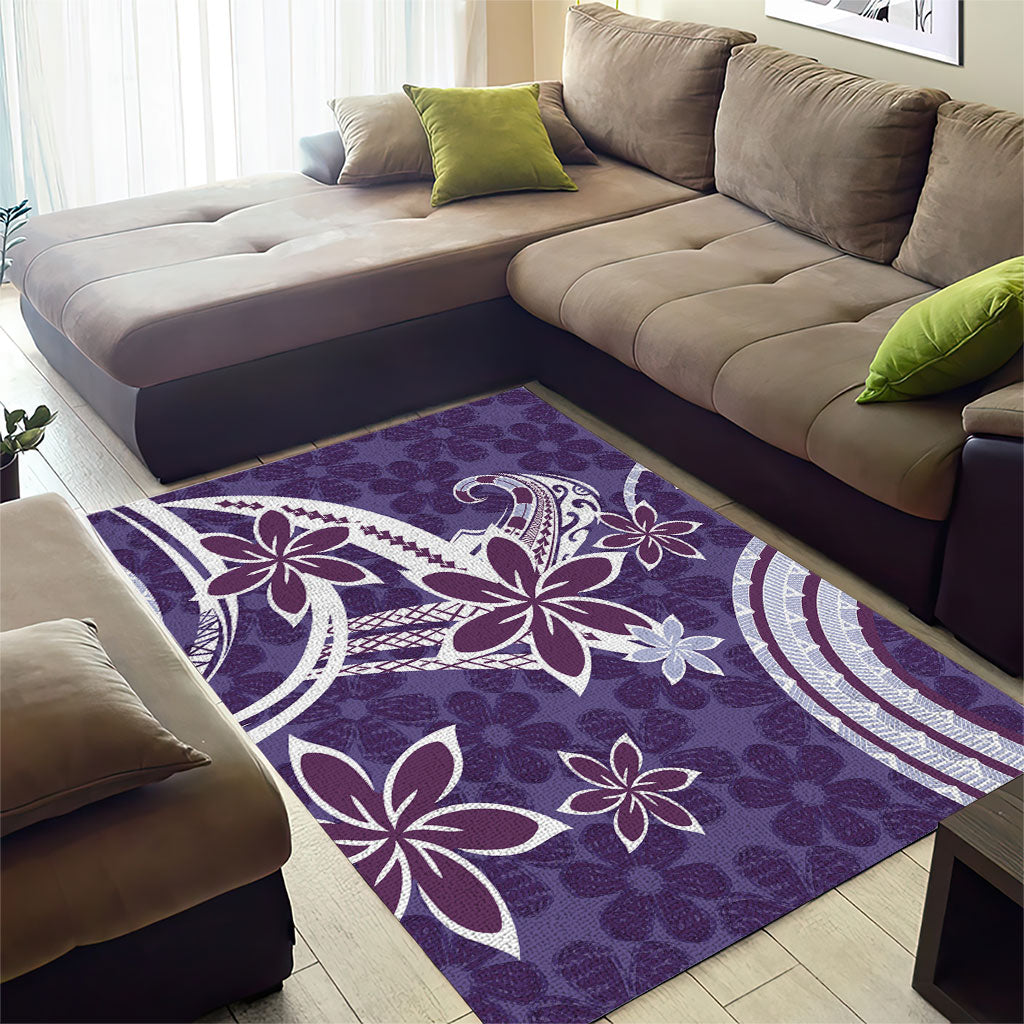 Hawaii Pupuala Plumeria Purple Area Rug Polynesian Pattern LT01 - Polynesian Pride