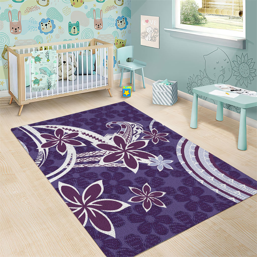 Hawaii Pupuala Plumeria Purple Area Rug Polynesian Pattern LT01 - Polynesian Pride