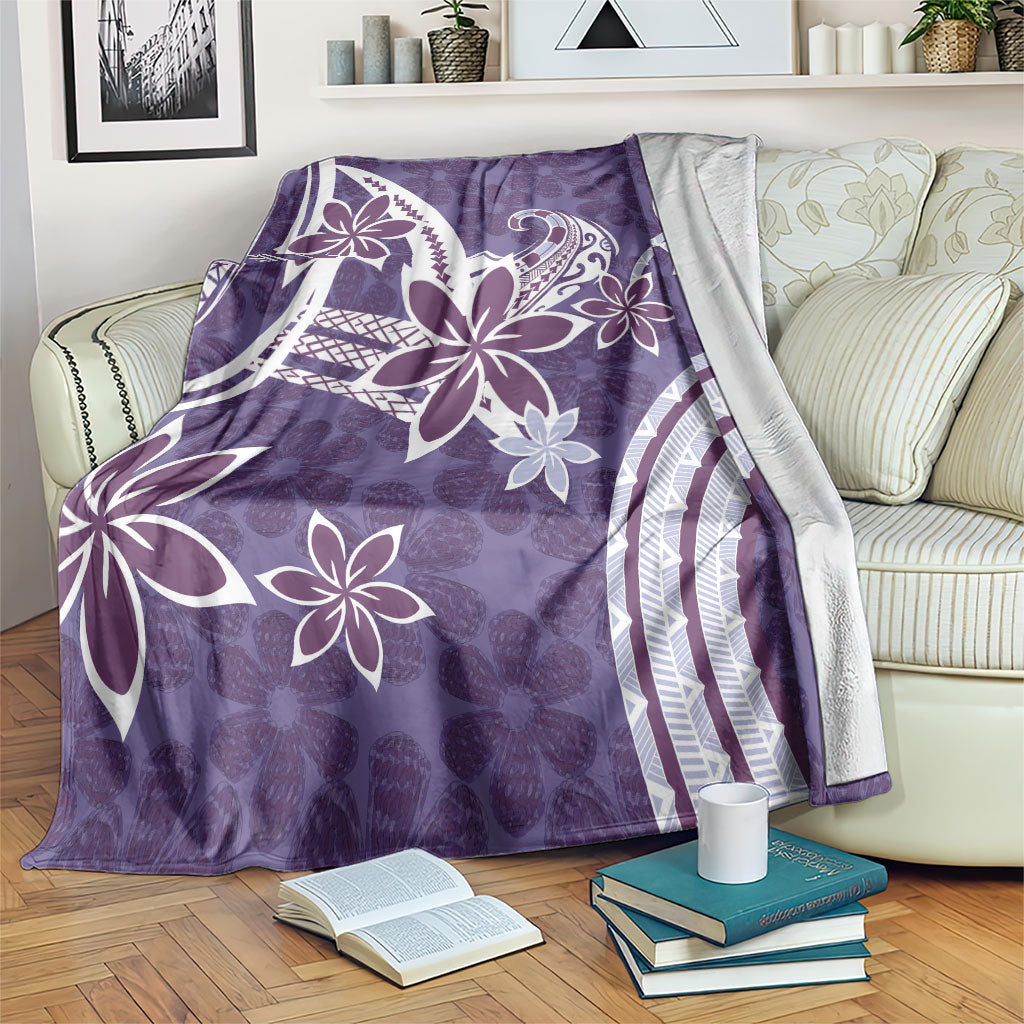 Hawaii Pupuala Plumeria Purple Blanket Polynesian Pattern LT01 Purple - Polynesian Pride
