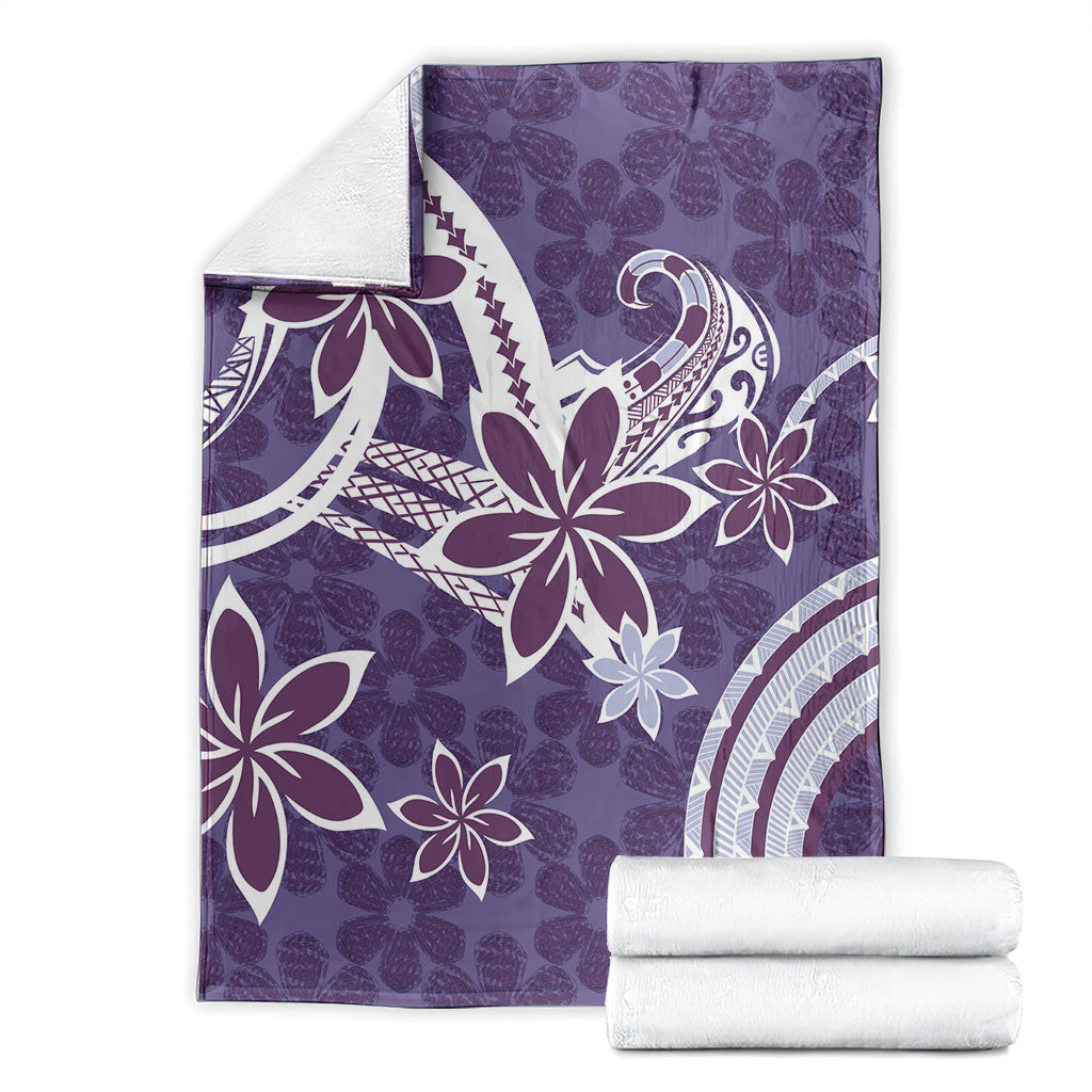 Hawaii Pupuala Plumeria Purple Blanket Polynesian Pattern LT01 - Polynesian Pride