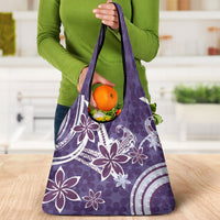 Hawaii Pupuala Plumeria Purple Grocery Bag Polynesian Pattern LT01 - Polynesian Pride