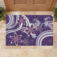 Hawaii Pupuala Plumeria Purple Rubber Doormat Polynesian Pattern LT01 Purple - Polynesian Pride