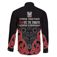 Toitu Te Tiriti 1840 Aotearoa Family Matching Long Sleeve Bodycon Dress and Hawaiian Shirt Stand Together Stand Stronger LT01 - Polynesian Pride
