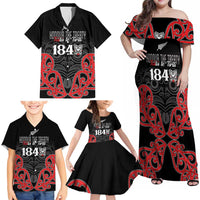 Toitu Te Tiriti 1840 Aotearoa Family Matching Off Shoulder Maxi Dress and Hawaiian Shirt Stand Together Stand Stronger LT01 - Polynesian Pride