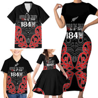 Toitu Te Tiriti 1840 Aotearoa Family Matching Short Sleeve Bodycon Dress and Hawaiian Shirt Stand Together Stand Stronger LT01 - Polynesian Pride