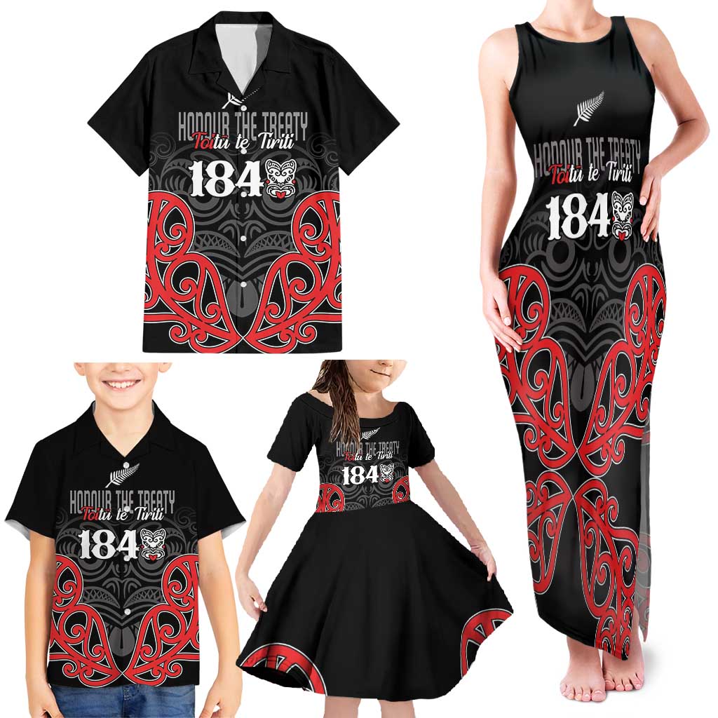 Toitu Te Tiriti 1840 Aotearoa Family Matching Tank Maxi Dress and Hawaiian Shirt Stand Together Stand Stronger LT01 - Polynesian Pride