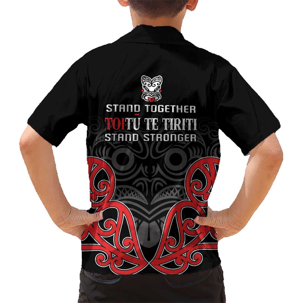 Toitu Te Tiriti 1840 Aotearoa Kid Hawaiian Shirt Stand Together Stand Stronger LT01 - Polynesian Pride