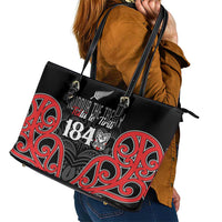 Toitu Te Tiriti 1840 Aotearoa Leather Tote Bag Stand Together Stand Stronger