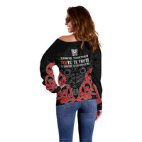 Toitu Te Tiriti 1840 Aotearoa Off Shoulder Sweater Stand Together Stand Stronger