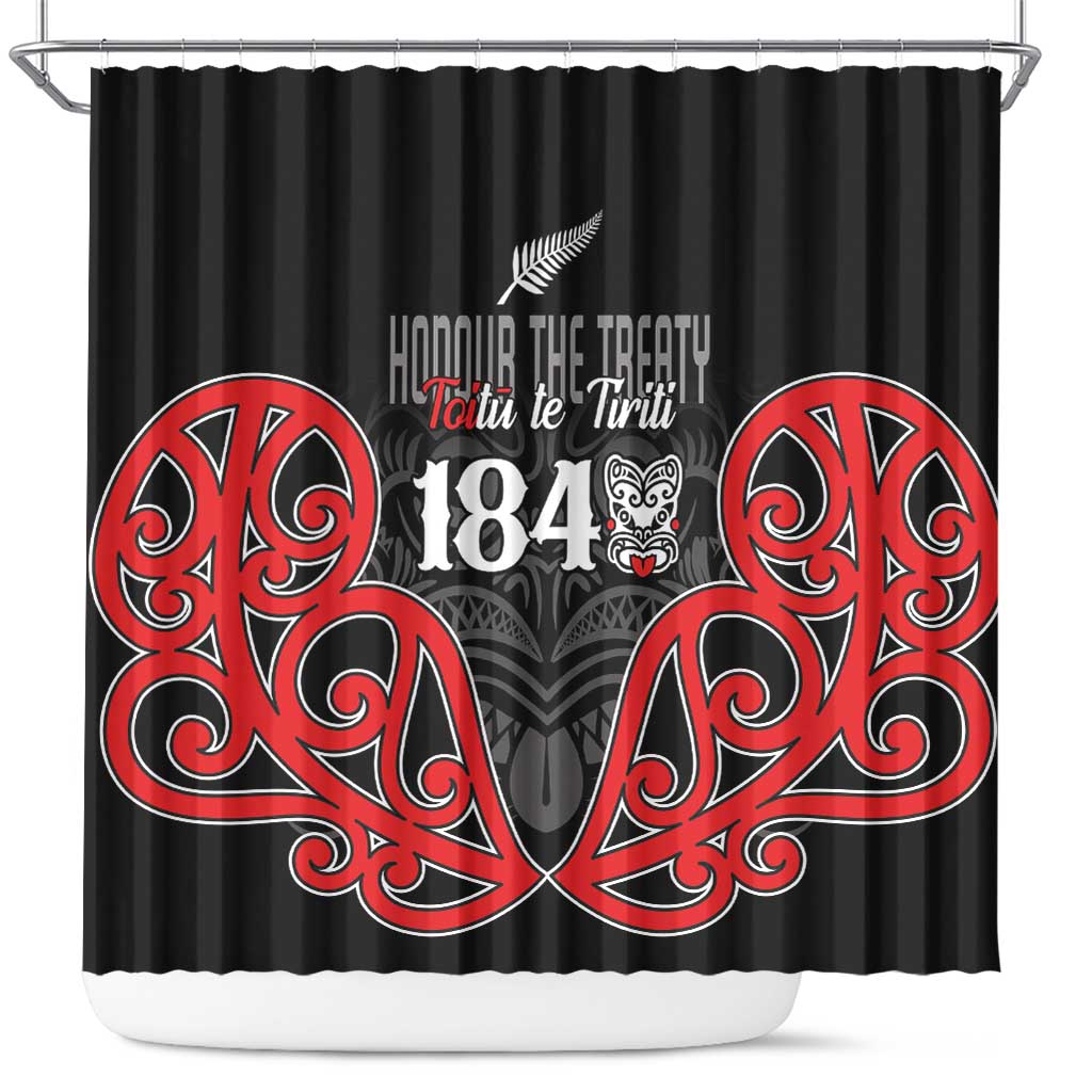 Toitu Te Tiriti 1840 Aotearoa Shower Curtain Stand Together Stand Stronger