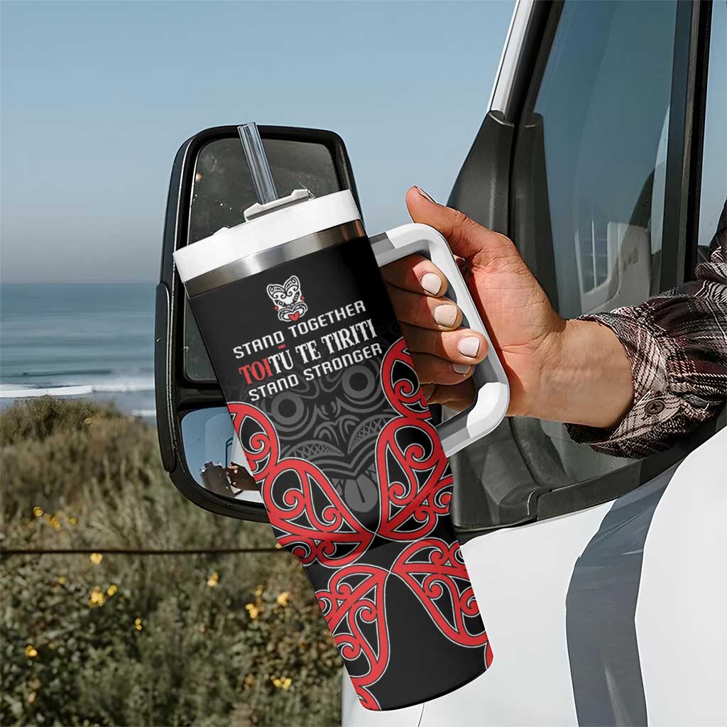 Toitu Te Tiriti 1840 Aotearoa Tumbler With Handle Stand Together Stand Stronger